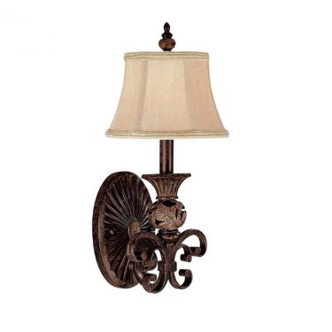 One Cadelbara Light with Beige Fabric Shade (1876CB-436)