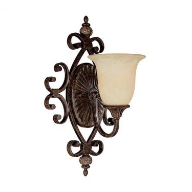 Traditional One Light Chesterfield Brown Wall Sconce (1878CB-294)
