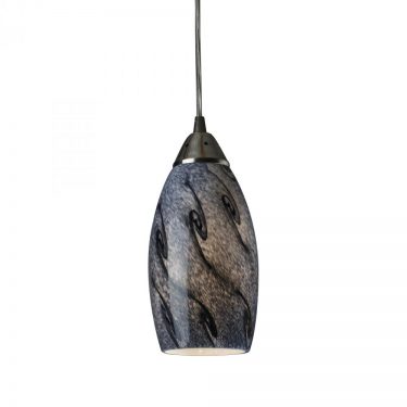 Galaxy One Light Pendant In Smoke And Satin Nickel (20001/1SG)