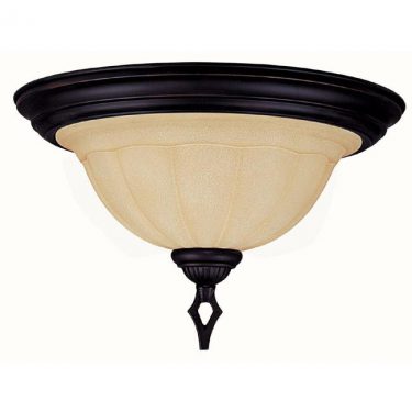 Two Light Medium Bronze Bowl Flush Mount (2214MBZ)