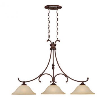 Three Light Burnished Bronze Island Light (3568BB)