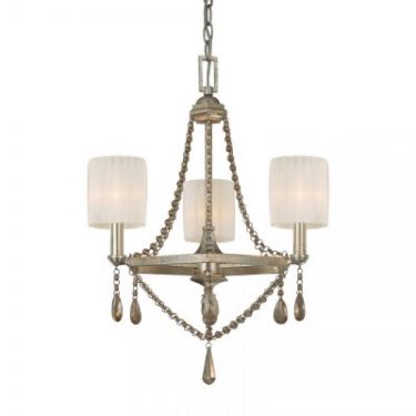 Fifth Avenue Winter Gold Three Light Chandelier (4007WG-500)