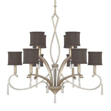 Ten Light Chandelier With Crystals (4060BS-541-CR)