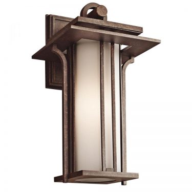 One Light Aged Bronze Wall Lantern (49377AGZ)