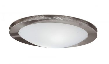 Two Light Ceiling Light With Matte Nickel Finish & Satin Glass (82691A)