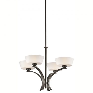 Rise Chandelier Four Light In Olde Bronze (42529OZ)