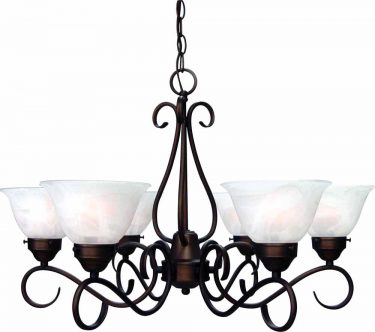 Minster 6-Light Antique Bronze Chandelier (V2446-79)