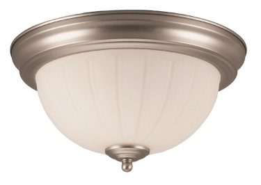 Two Light Flushmount In Brushed Satin Nickel (X111-BN)